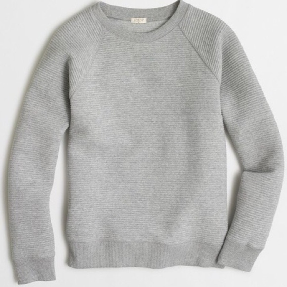 J Crew Factory ribbed heather grey sweatshirt size XS